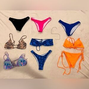 Multiple fun bikinis sized from xs to s (price is for both xs and s)